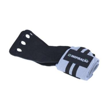 Imagem de Luva Palmar Grip 3 Furos em Couro com Munhequeira-Unissex