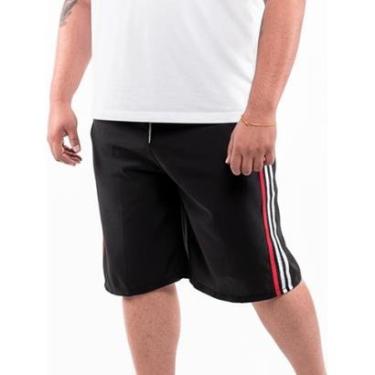 Imagem de Bermuda Masculina Plus Size Calção Tactel Short Liso Praia Academia-Masculino