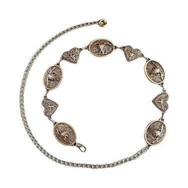 Imagem de Cinto De Cintura Feminino Ajustável Estilo Western Cowboy Vintage Boho