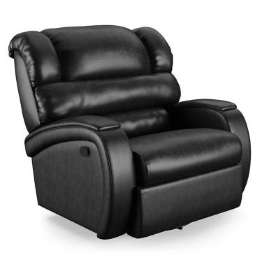 Imagem de Poltrona Reclinável Napoli Glider FH1 Giratória Corino Preto D'Rossi