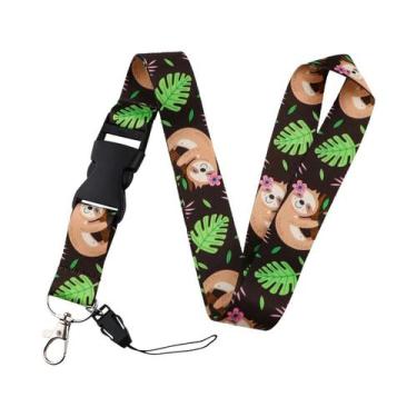 Imagem de Cordão De Pescoço Com Estampa De Borboleta E Lua, Suporte Para Crachá 