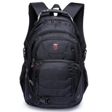 Imagem de Mochila Executiva Notebook Masculina Alça Cabo Aço Premium Reforçada Swissport Original-Unissex
