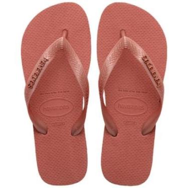 Imagem de Chinelo Feminino Havaianas Top Logo Metalic 4127244 Rose-Feminino