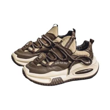 Imagem de Tênis Casuais Masculinos Coreanos Com Plataforma, Estilo De Rua, Resis