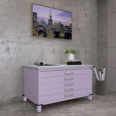 Imagem de Mapoteca Mont 5 Gavetas 71,3cm X 120,4cm Aço - Pandin Móveis