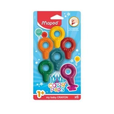 Imagem de Giz de Cera Maped Color'Peps Baby para Mãos Pequenas com Pigmentação I