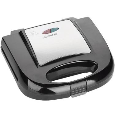 Imagem de Sanduicheira e Grill Elétrica 750W Lanches Dupla Antiaderente Preta In