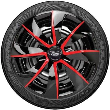 Imagem de Jogo 4 Calotas Esportiva Prime Aro 13 Ford Ka Fiesta Escort - Elitte, 