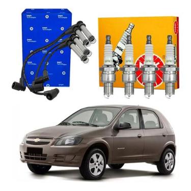 Imagem de Kit Vela Cabo Ngk Celta 1.4 Flex 2013 A 2016 - Axios