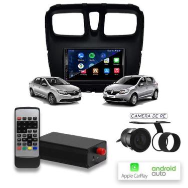 Imagem de Multimídia MP10 CarPlay Android Auto Sandero e Logan com Tv - First Op