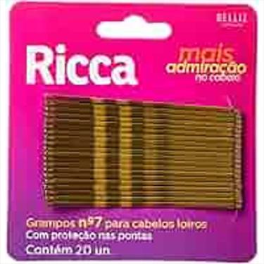 Imagem de Grampo para Cabelo Loiro com 20 un para Fixação Discreta e Duradoura Dourado Ricca