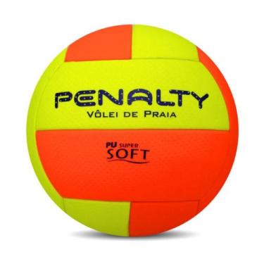 Imagem de Bola Vôlei de Praia Penalty XXI, Amarelo fluorescente, Laranja