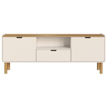 Imagem de Rack Bancada TV 65 Pol 2 Portas 180 cm Pes Madeira Maciça 28101 Artesano