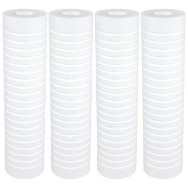 Imagem de Kit 4 Refil Filtro Caixa Dágua Ranhurado 9 3/4 1 E 5 Micra Branco - Ro