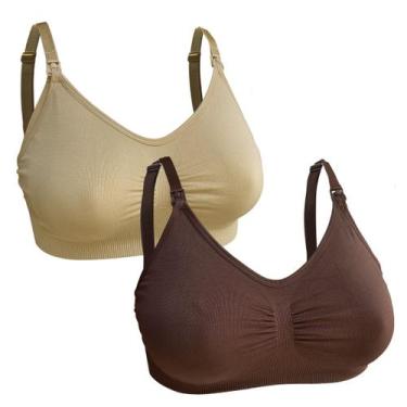 Imagem de Kit2 Sutia Amamentação Reforçado Lingerie Roupa Maternidade COR:PRETO-