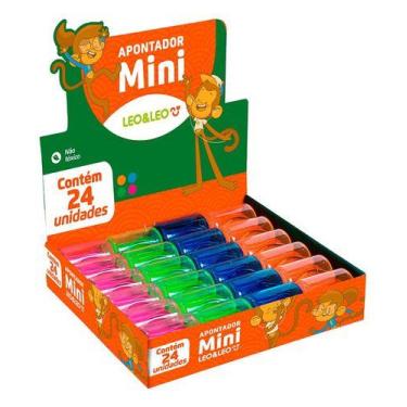 Imagem de Apontador Escolar Com Depósito Mini Leo E Leo - 24 Unidades