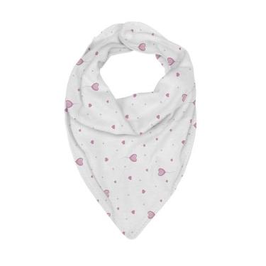 Imagem de Babador Bandana em Malha Bublim Baby Balões Rosa Menina - Incomfral