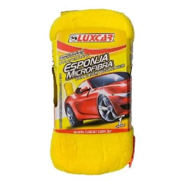 Imagem de Esponja De Microfibra Para Lavar Secar E Polir Luxcar, Amarela