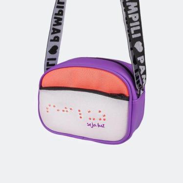 Imagem de Bolsa Infantil Pampili Corações Braile Colorida 600.1095, Branco