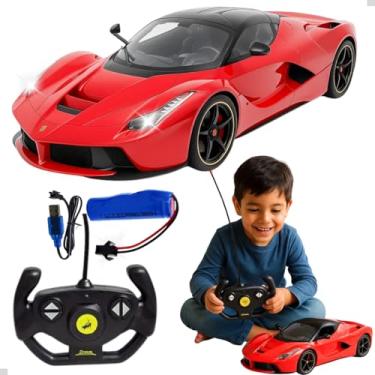 Imagem de Carro De Controle Remoto Infantil Brinquedo Carrinho Hot Tamanho Grande Bateria Recarregavel Luzes Todas As Direções