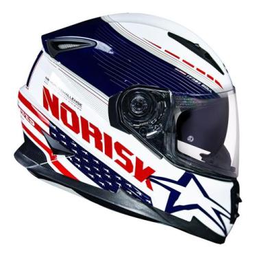 Imagem de Capacete norisk ff302 soul grand prix usa estados unidos com oculos in