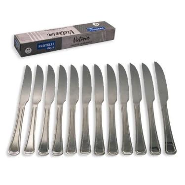 Imagem de Kit de Facas de Churrasco em Aço Inox 12 Peças - FRATELLI
