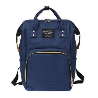 Imagem de Mochila Bolsa Mala Maternidade Multiuso Térmica Impermeável Azul - Chi