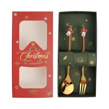 Imagem de Conjunto De Talheres De Natal Do Papai Noel, Fofo, 2 Peças, Colher E G