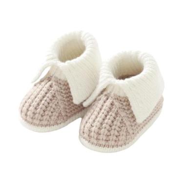 Imagem de Botas De Malha Para Bebês Recém-nascidos, Sapatos Infantis Com Patchwo