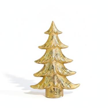Imagem de Enfeite Mini Árvore Dourado Porcelana Natal 22cm - TOK