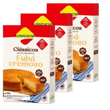 Imagem de Kit 3 Bolo De Fubá Cremoso Diet Zero Lactose Sem Açúcar Lowçucar 150g
