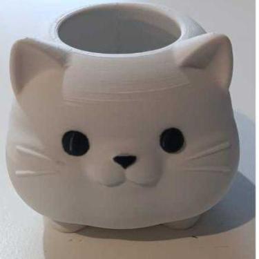 Imagem de Porta Lápis Gatinho Fofo  Organizador de Mesa  Porta Agulhas de crochê