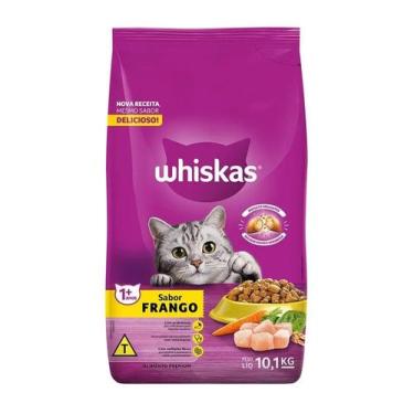 Imagem de Ração para Gato Whiskas Premium Dry Frango e Leite 10,1Kg