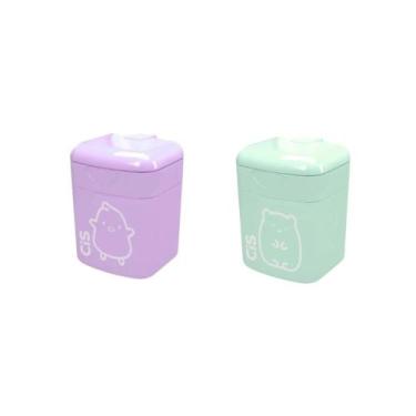 Imagem de Apontador Escolar Mini 415 com Depósito Cores Pastel CIS Unidade/Kit, 