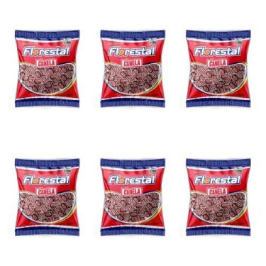 Imagem de Kit 06 Bala Dura Florestal Canela Bolinha 500g