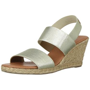 Imagem de André Assous Sandália feminina Allison Espadrille Wedge, Platino, 40
