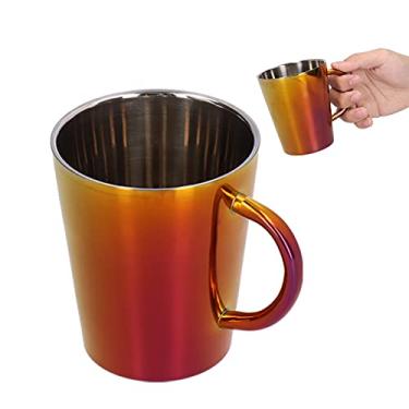 Imagem de Copo de água, caneca de água de aço inoxidável com isolamento térmico para banquetes para casamentos para festas (copo de camada dupla 304 - vermelho mágico)