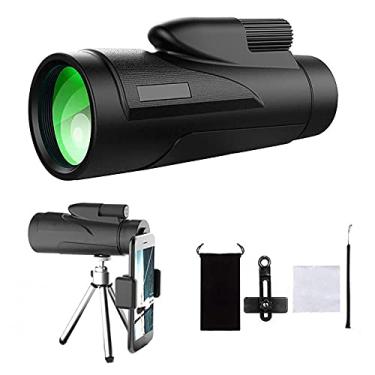 Imagem de Telescópio 12X50 Monocular Power HD com suporte para smartphone e tripé à prova d'água BAK4 IPX7 para observação de pássaros, acampamento ao ar livre, observação da lua