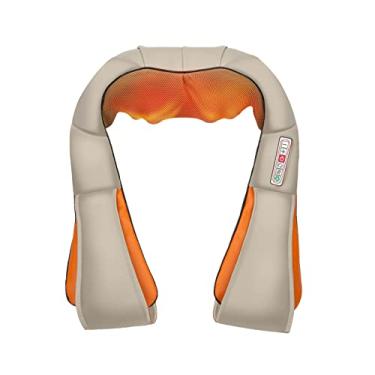 Imagem de Massageador elétrico de ombro em forma de U em forma de U Shiatsu Almofada de massagem de aquecimento para carro Massagem de escritório em casa 3D que economiza energia Amassar Alívio no pescoço Dor