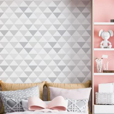 Imagem de Papel de Parede Adesivo Infantil Triângulos Bons Sonhos