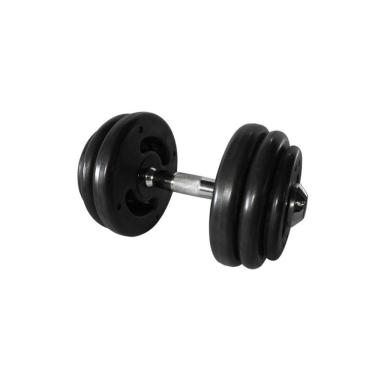 Imagem de Dumbbell Injetado com Pegada Cromada Academia Fitness 18kg