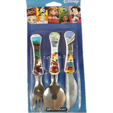Imagem de Jogo Talher Infantil Personagem Disney Mickey 3 Peças