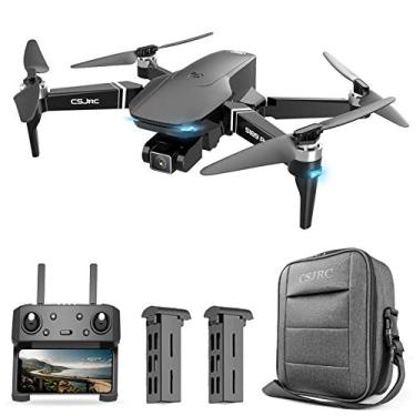 Imagem de Wemay S189 PRO Drone com câmera 4K Motor sem escova Quadcopter 5G Wifi FPV Drone de câmera dupla para adultos Auto Follow/Return Fly Surround 25 minutos Tempo de vôo com bolsa de armazenamento