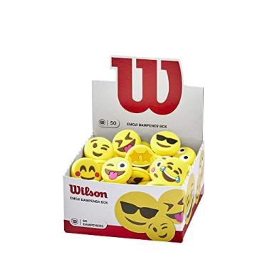 Imagem de Wilson Amortecedores de vibração com motivos Emoji, pacote com 50, amarelo/preto, WR8404901001
