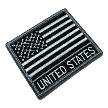 Imagem de BP0055NV02 Bandeira USA Patch Bordado Fecho Contato