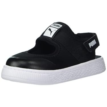 Imagem de PUMA Tênis infantil unissex leve e flexível de verão, Preto/branco, 2 Little Kid