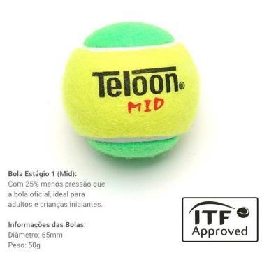 Imagem de Bola Tênis Mid Estagio 1 Pack 3 Un Certificado Itf Verde