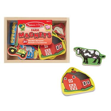 Imagem de Melissa & Doug 20 Wooden Farm Magnets in a Box