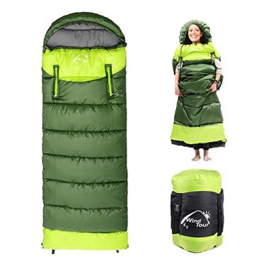 Imagem de Bolsa de dormir 0 graus Wearable para adultos Compacta para clima frio Leve Mummy Sacos de dormir para mochila de acampamento 2-3 temporadas, 2 kg mais quente, serve para -15 °C ~ 10 °C (Esquerda)