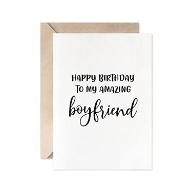 Imagem de Cartão de aniversário para namorado, presente de aniversário romântico da namorada, cartão de feliz aniversário para meu namorado incrível